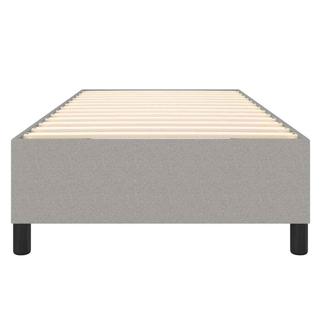 Bettgestell ohne Matratze Hellgrau 90x190 cm Stoff