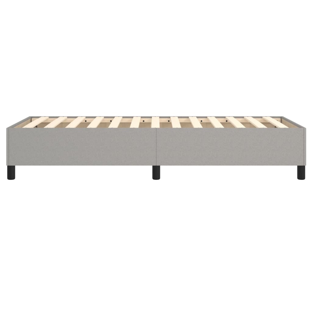 Bettgestell ohne Matratze Hellgrau 90x190 cm Stoff