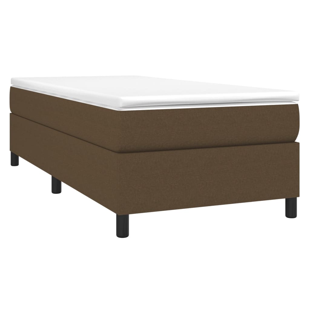 Bettgestell ohne Matratze Dunkelbraun 90x190 cm Stoff