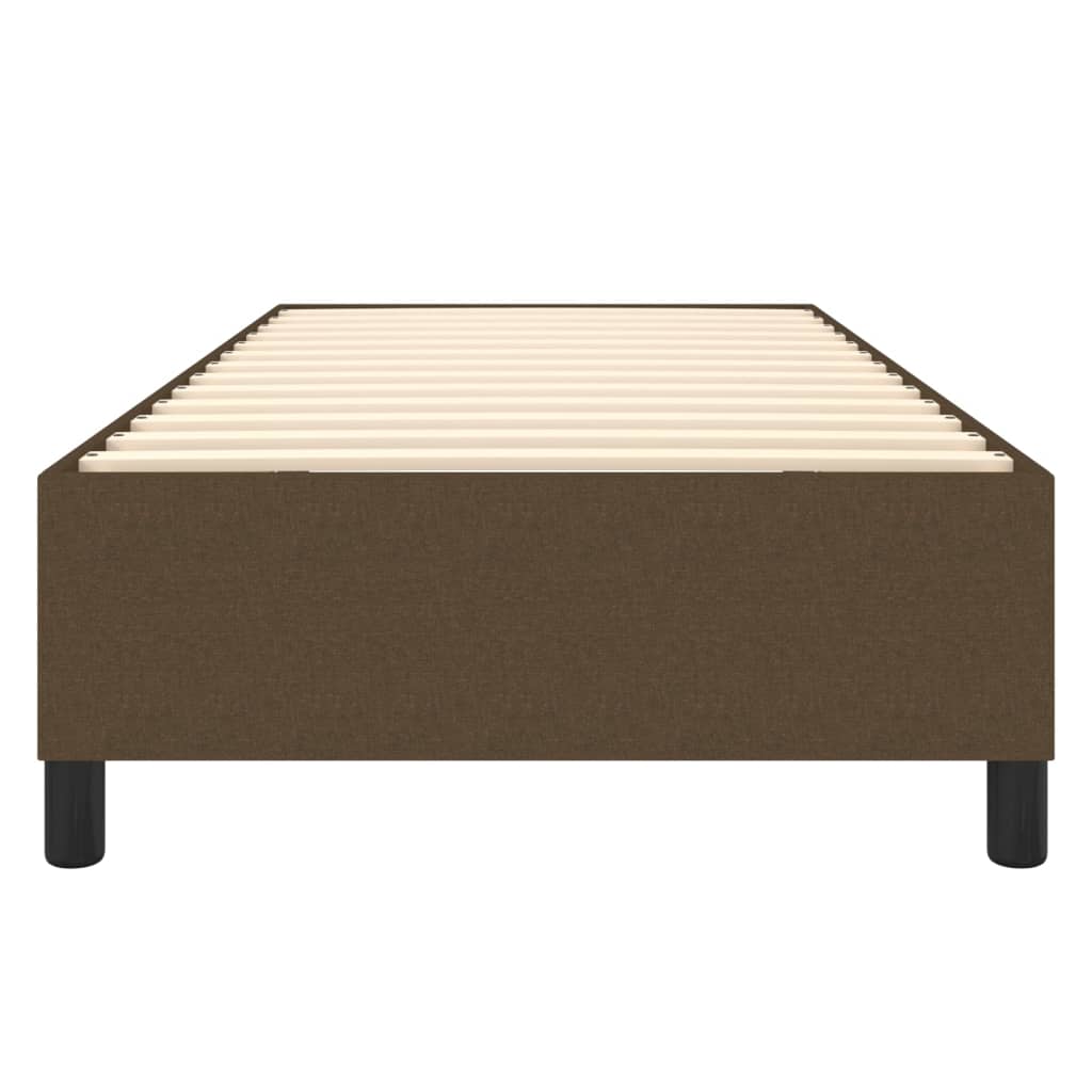 Bettgestell ohne Matratze Dunkelbraun 90x190 cm Stoff