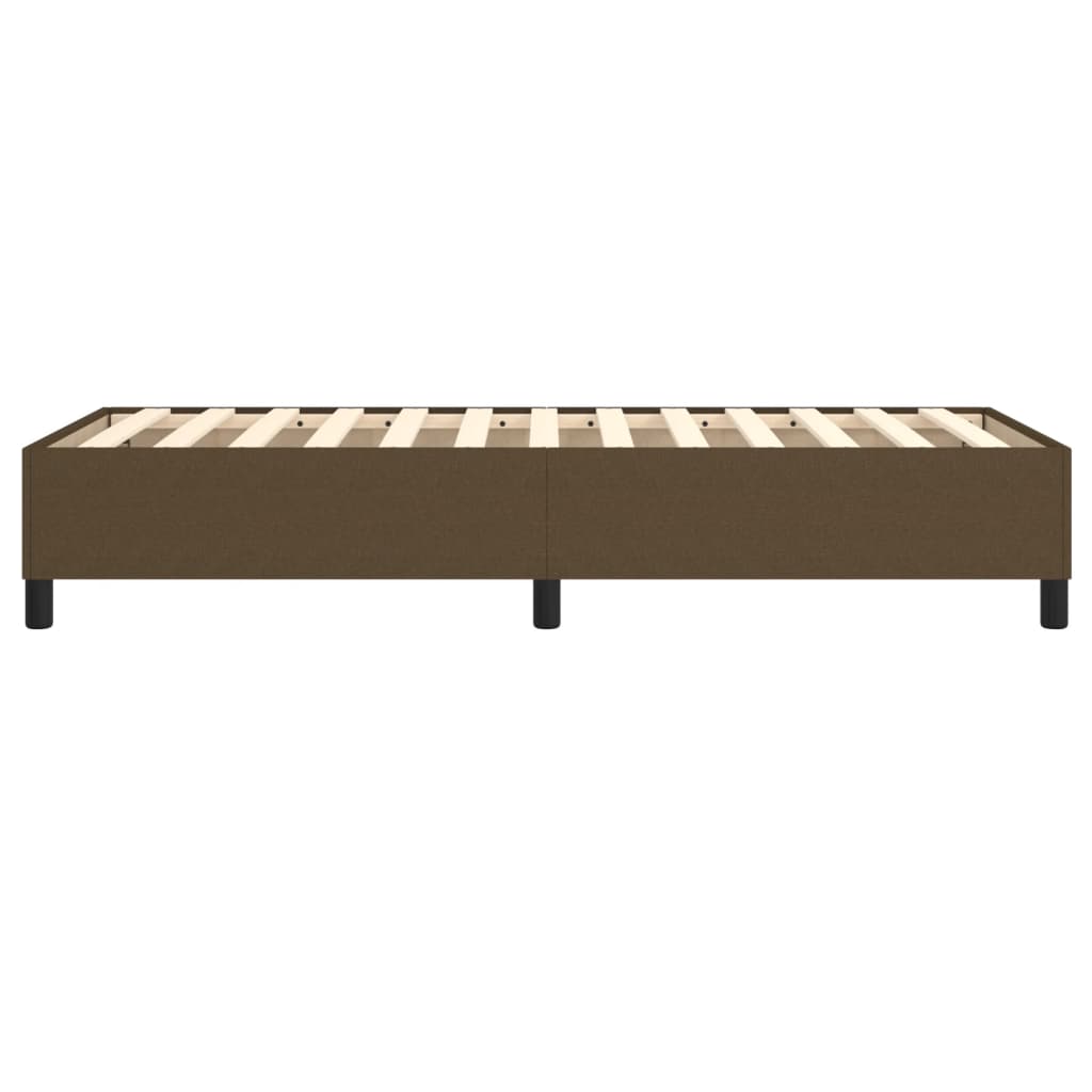 Bettgestell ohne Matratze Dunkelbraun 90x190 cm Stoff