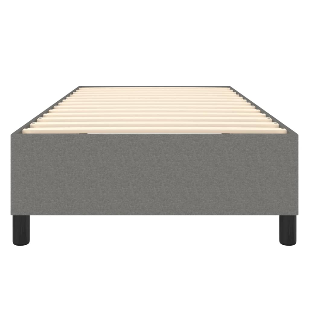 Bettgestell ohne Matratze Dunkelgrau 90x200 cm Stoff