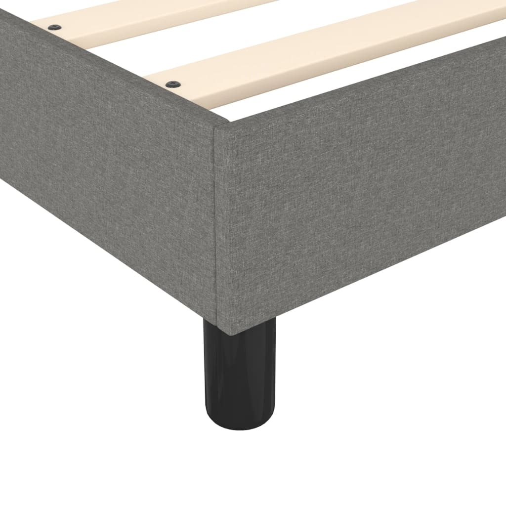Bettgestell ohne Matratze Dunkelgrau 90x200 cm Stoff