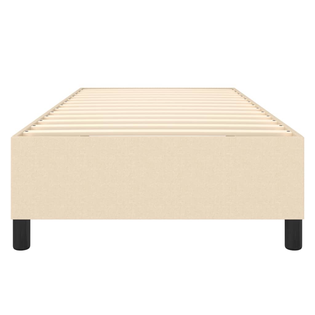 Bettgestell ohne Matratze Creme 90x200 cm Stoff