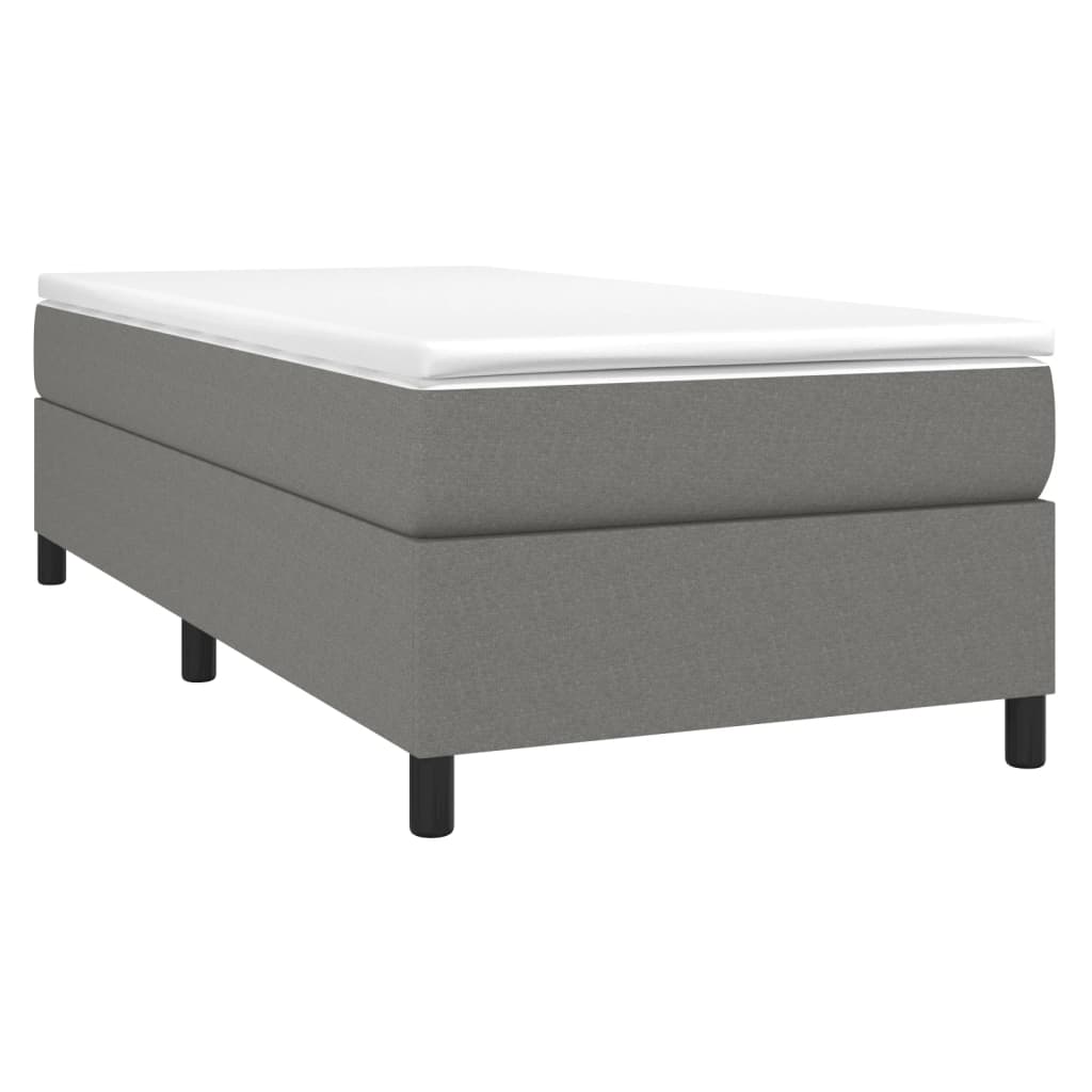 Bettgestell ohne Matratze Dunkelgrau 100x200 cm Stoff