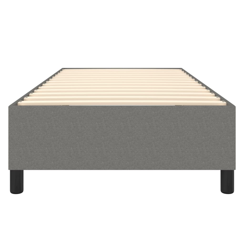 Bettgestell ohne Matratze Dunkelgrau 100x200 cm Stoff
