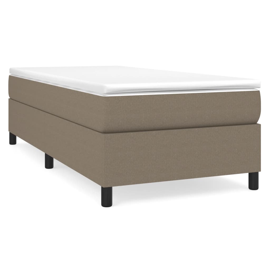 Bettgestell ohne Matratze Taupe 100x200 cm Stoff