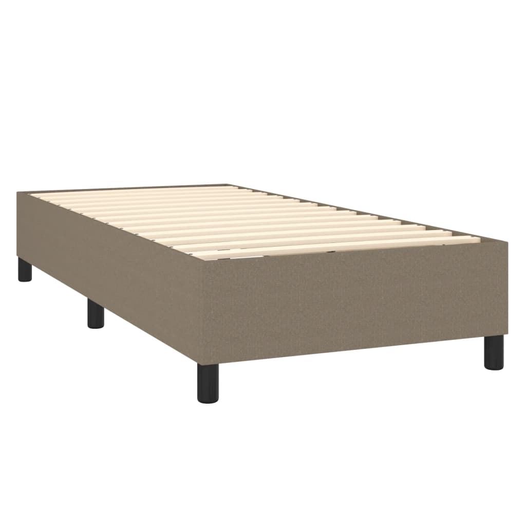 Bettgestell ohne Matratze Taupe 100x200 cm Stoff