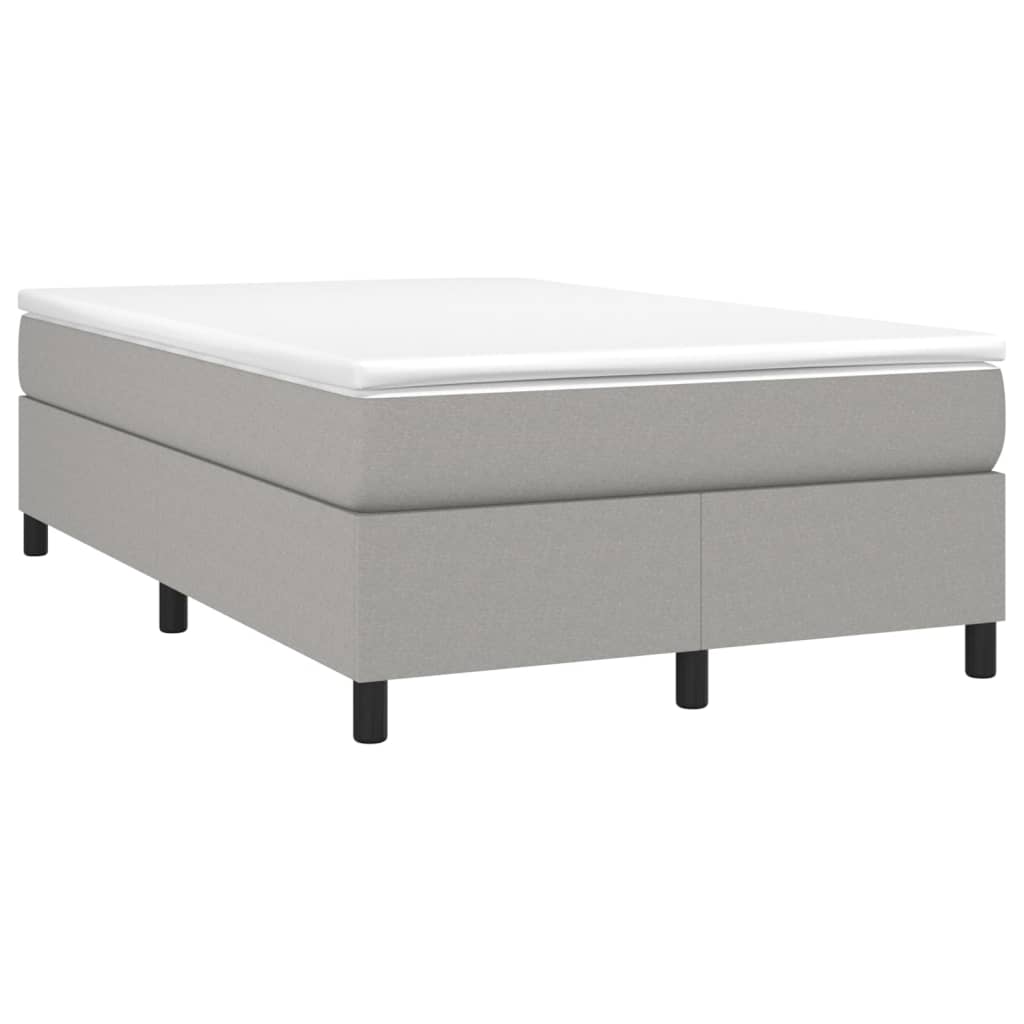 Bettgestell ohne Matratze Hellgrau 120x200 cm Stoff