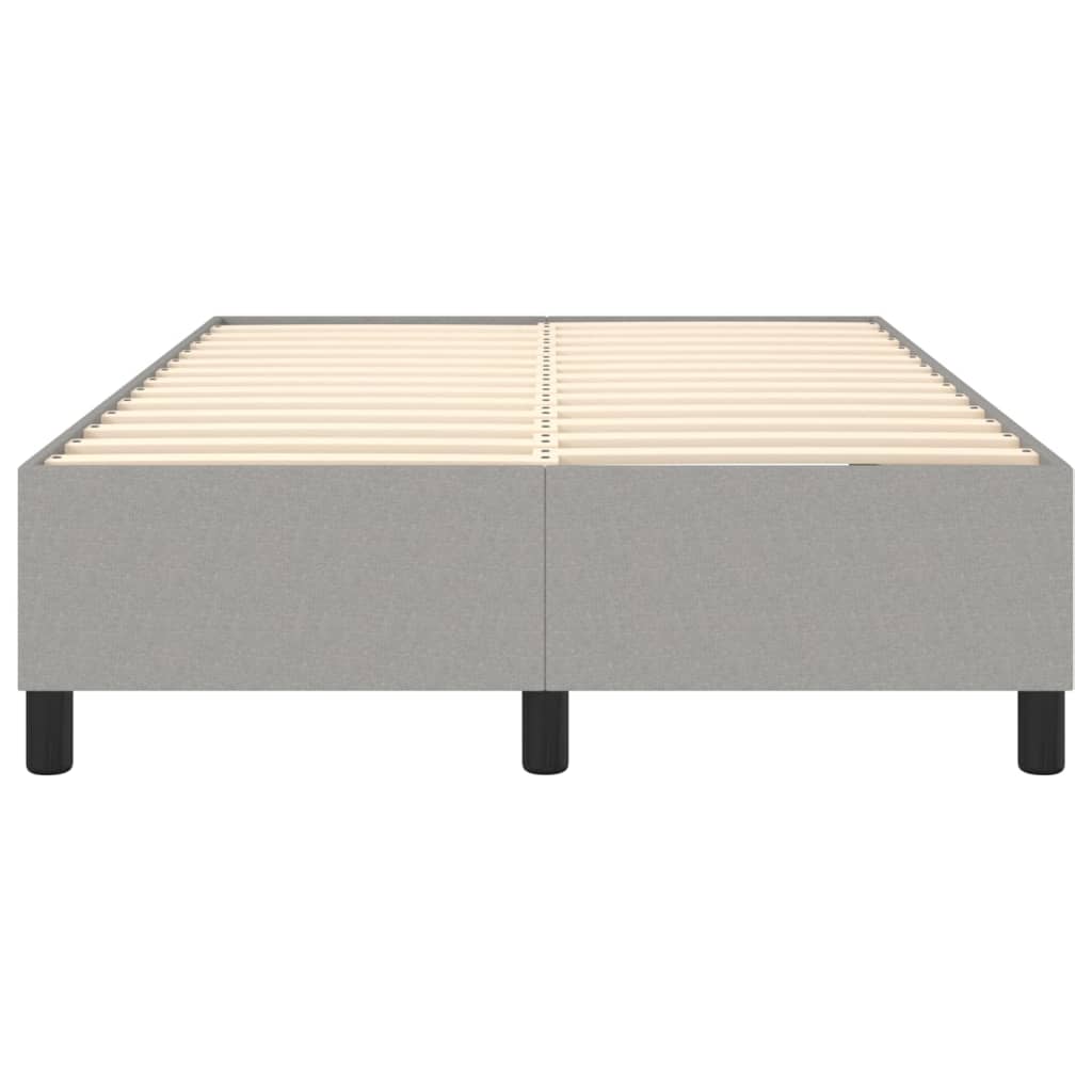 Bettgestell ohne Matratze Hellgrau 120x200 cm Stoff