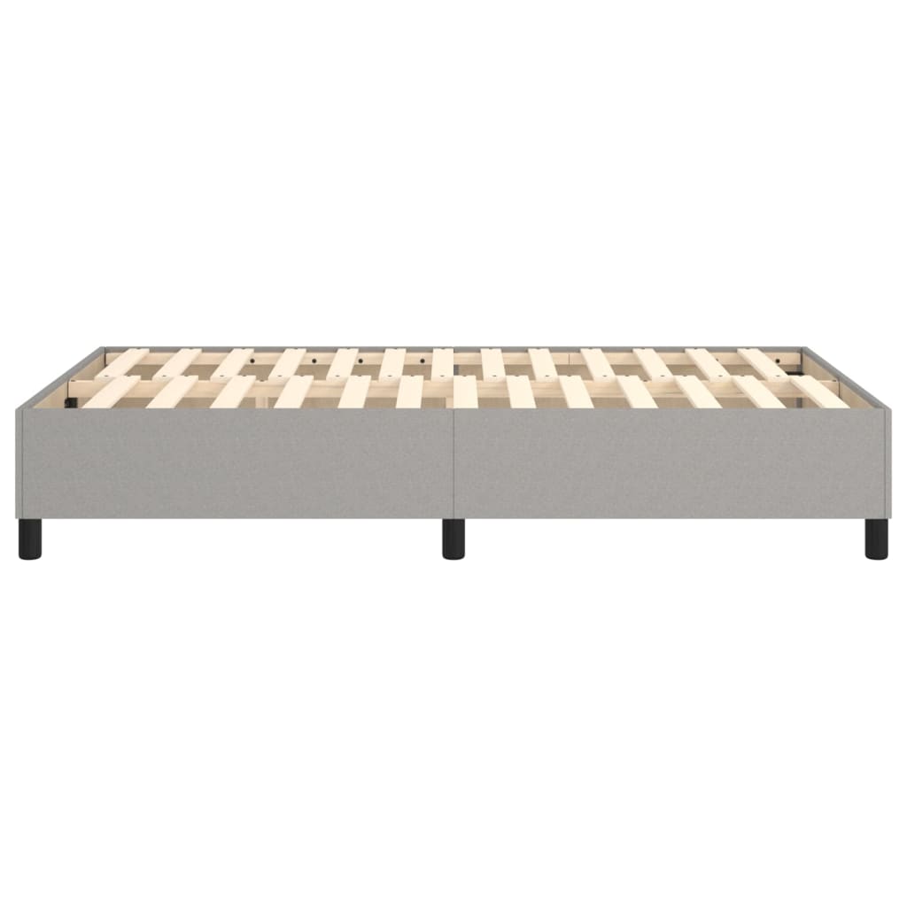 Bettgestell ohne Matratze Hellgrau 120x200 cm Stoff