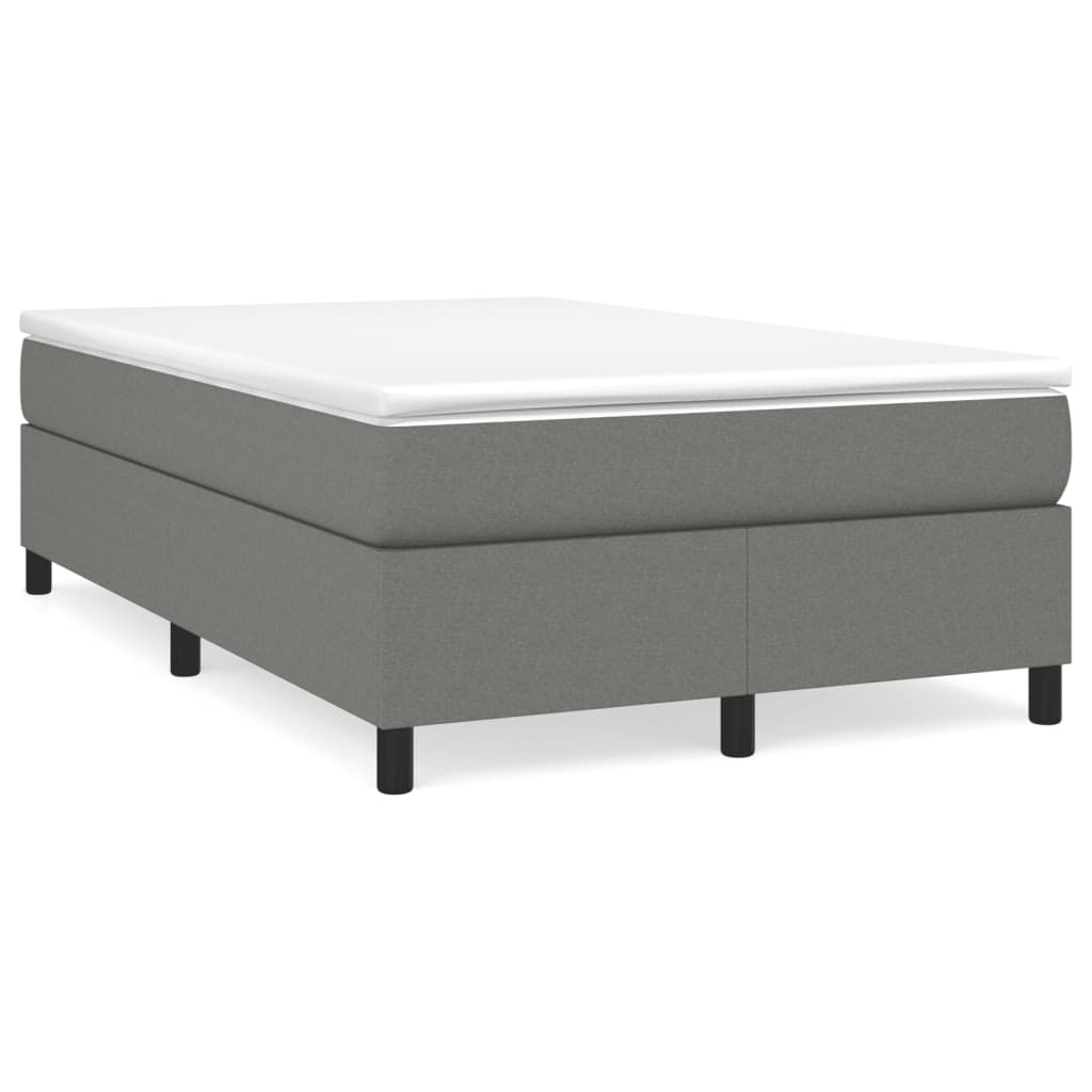 Bettgestell ohne Matratze Dunkelgrau 120x200 cm Stoff