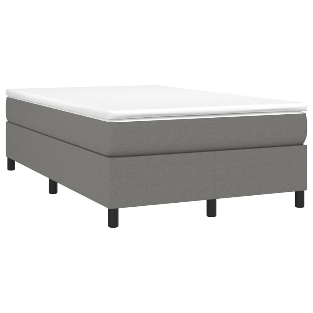 Bettgestell ohne Matratze Dunkelgrau 120x200 cm Stoff