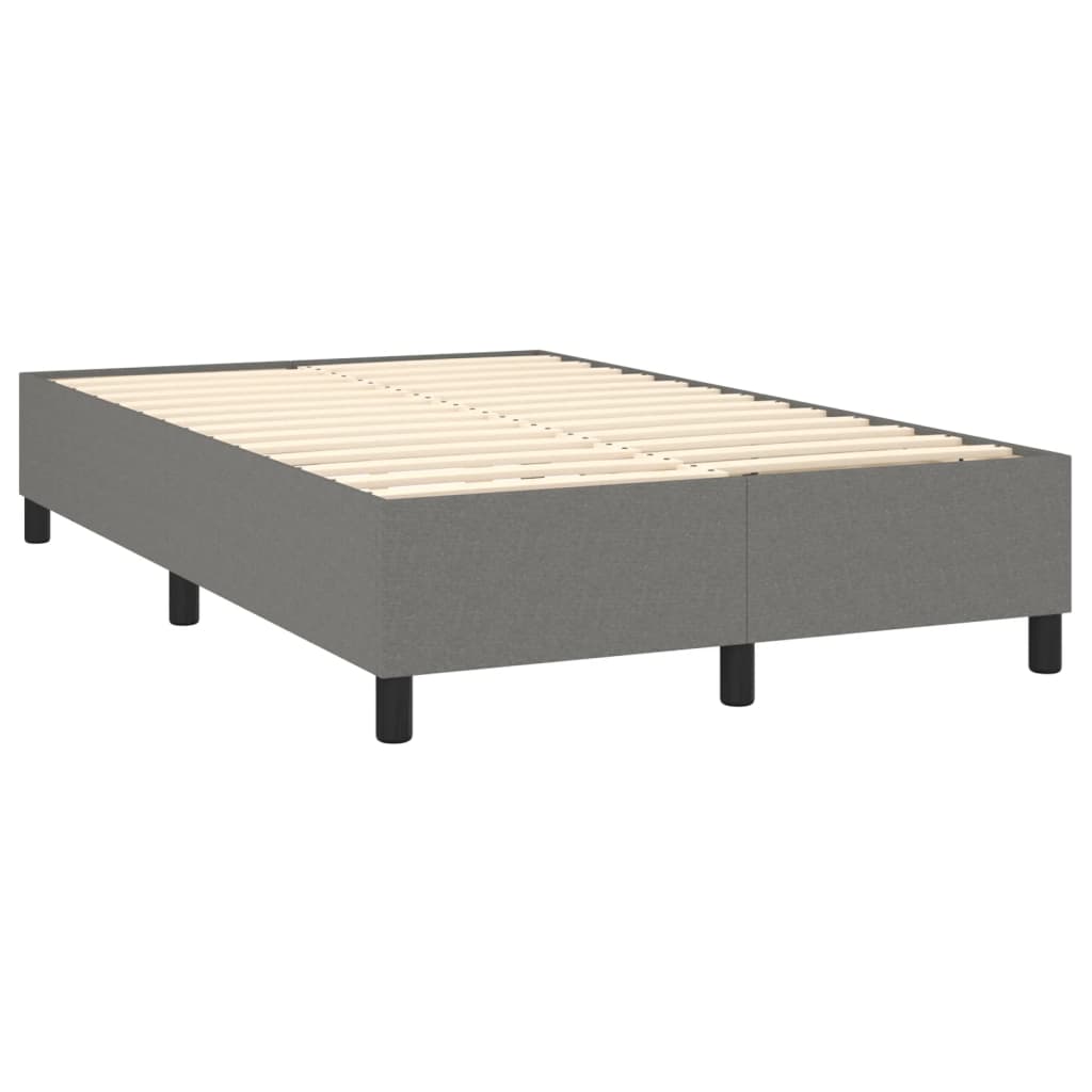 Bettgestell ohne Matratze Dunkelgrau 120x200 cm Stoff