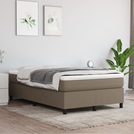 Bettgestell ohne Matratze Taupe 120x200 cm Stoff