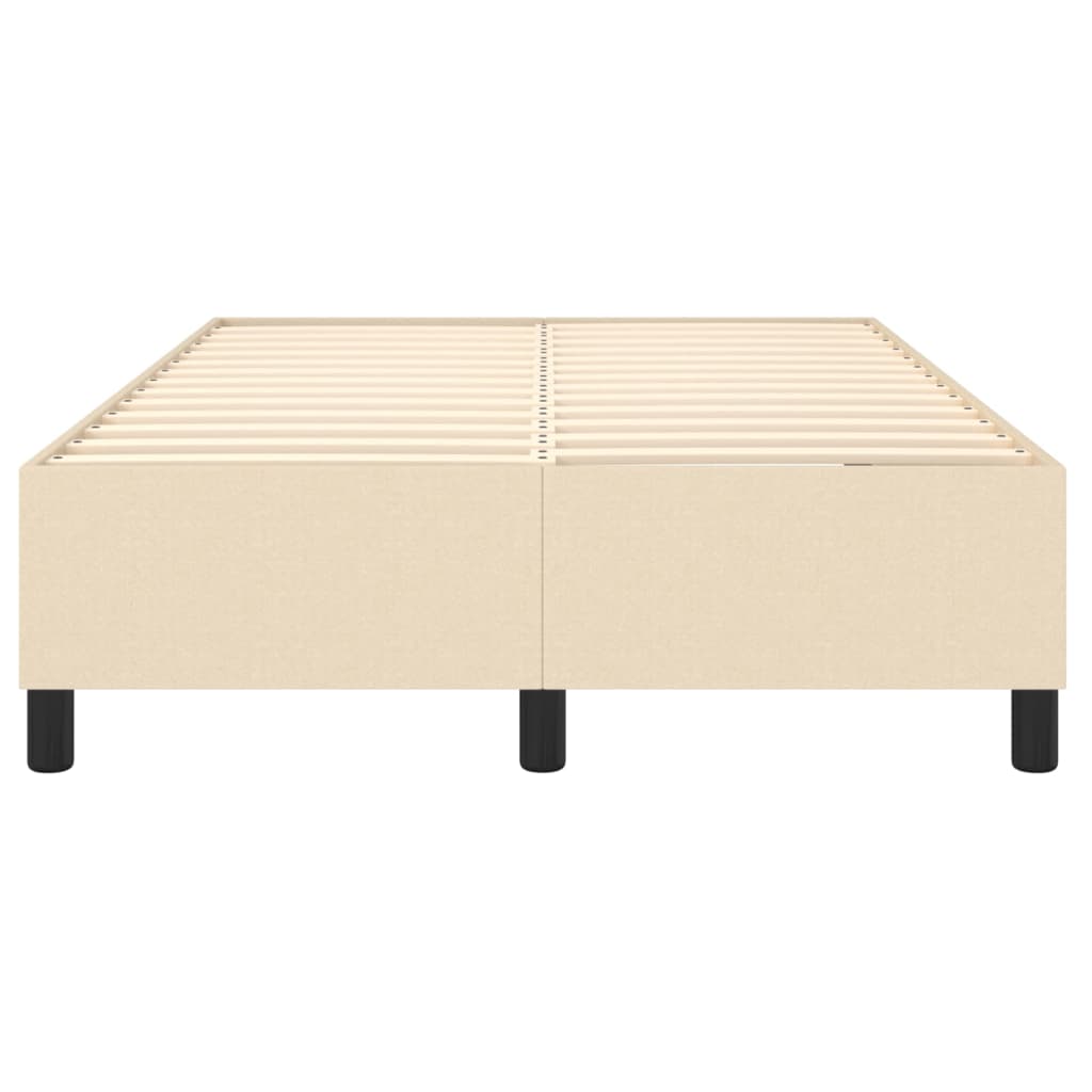 Bettgestell ohne Matratze Creme 120x200 cm Stoff
