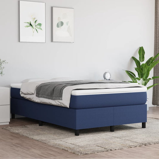 Bettgestell ohne Matratze Blau 120x200 cm Stoff