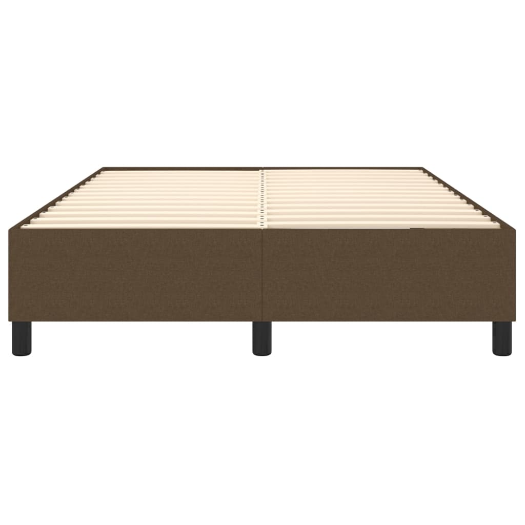Bettgestell ohne Matratze Dunkelbraun 140x190 cm Stoff