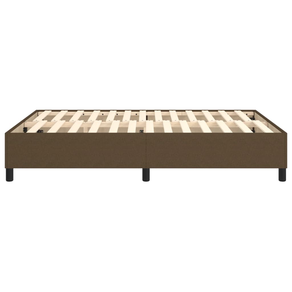 Bettgestell ohne Matratze Dunkelbraun 140x190 cm Stoff