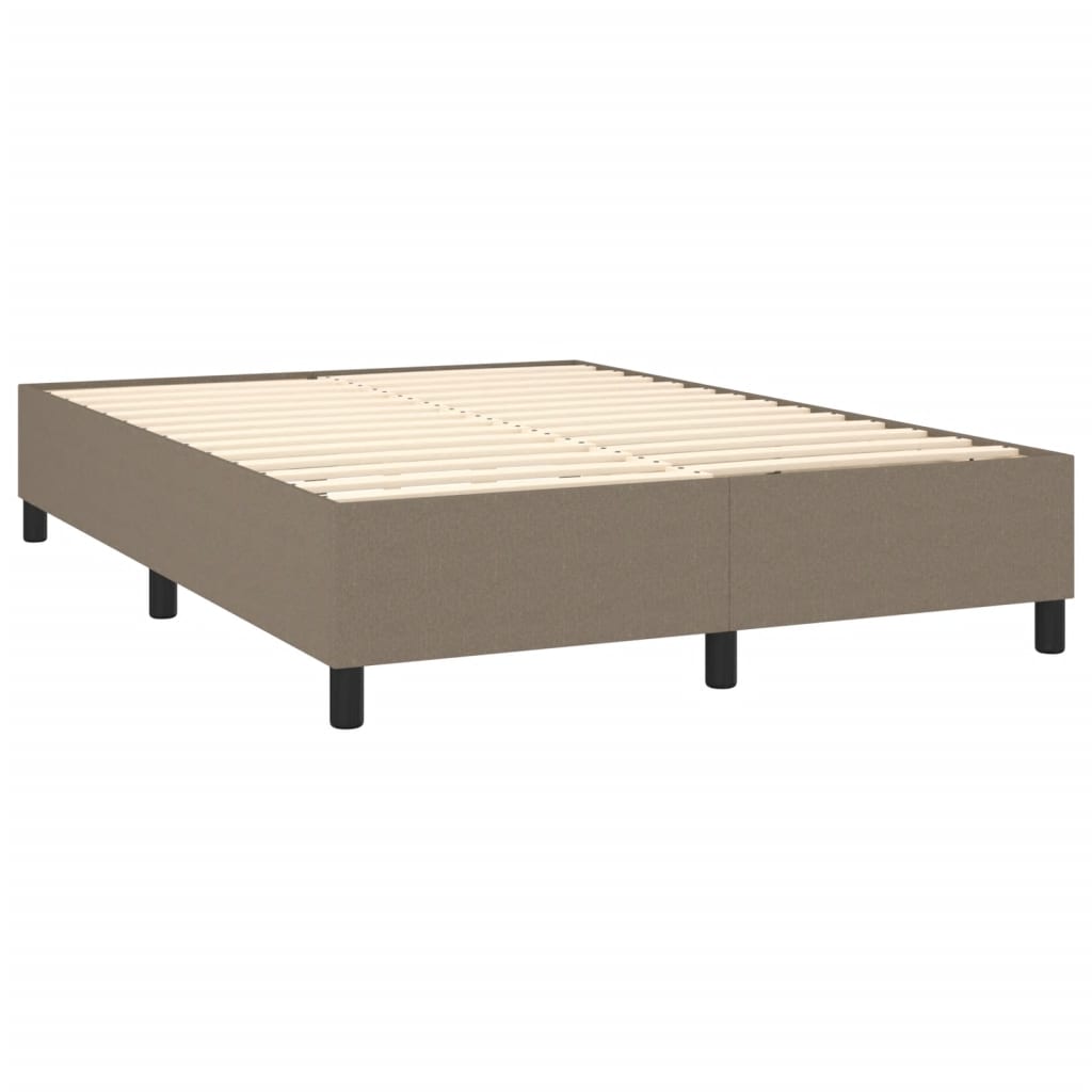 Bettgestell ohne Matratze Taupe 140x190 cm Stoff