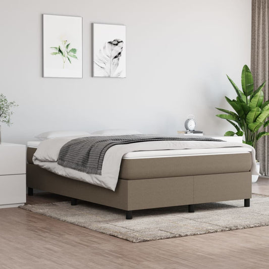 Bettgestell ohne Matratze Taupe 140x190 cm Stoff