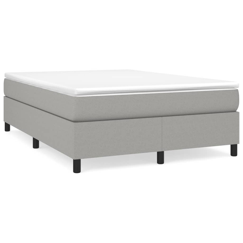 Bettgestell ohne Matratze Hellgrau 140x200 cm Stoff
