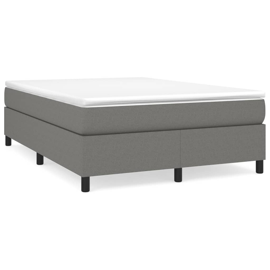 Bettgestell ohne Matratze Dunkelgrau 140x200 cm Stoff