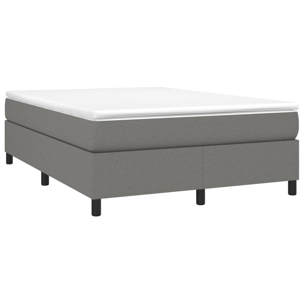 Bettgestell ohne Matratze Dunkelgrau 140x200 cm Stoff