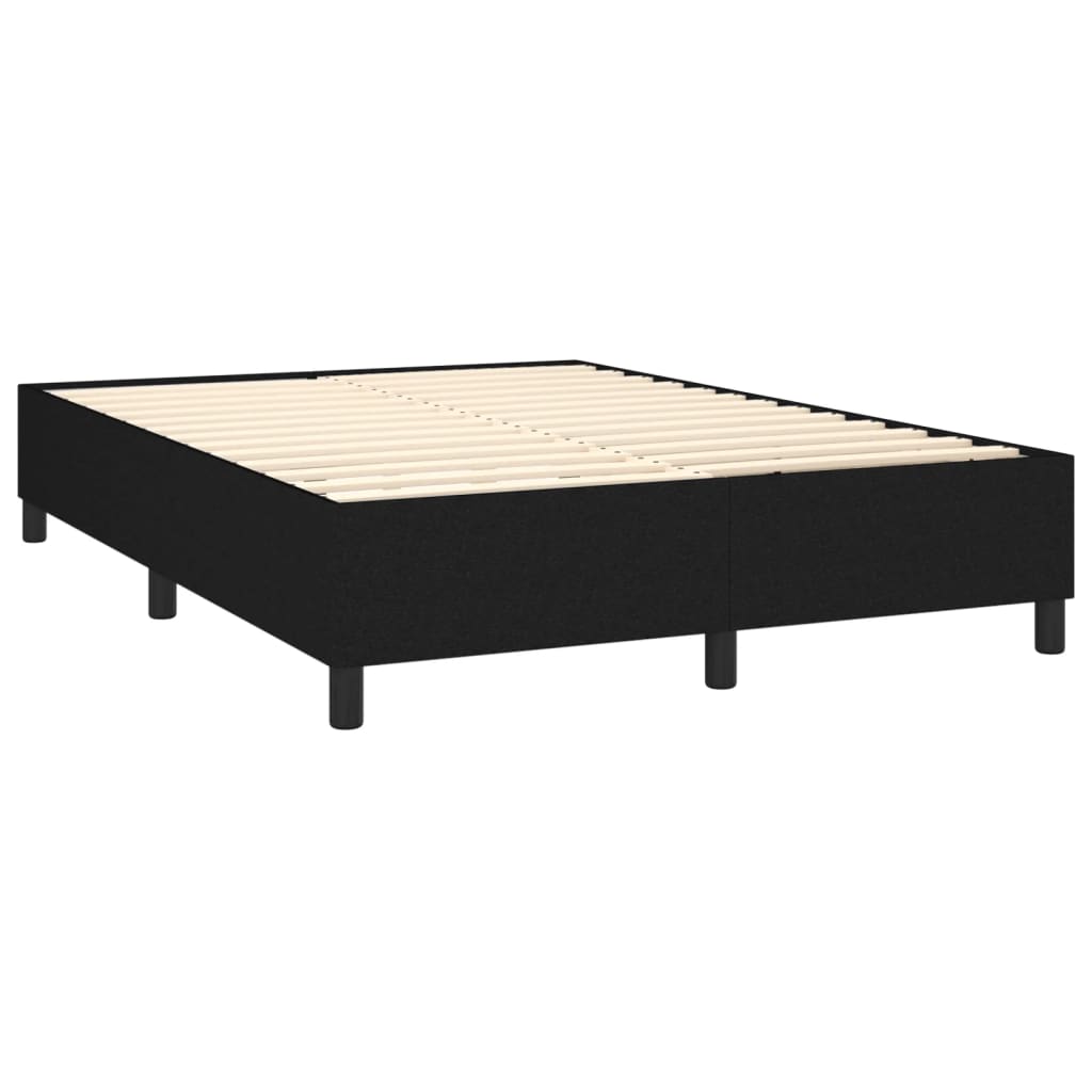 Bettgestell ohne Matratze Schwarz 140x200 cm Stoff