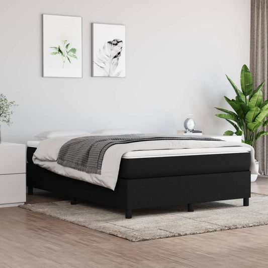 Bettgestell ohne Matratze Schwarz 140x200 cm Stoff