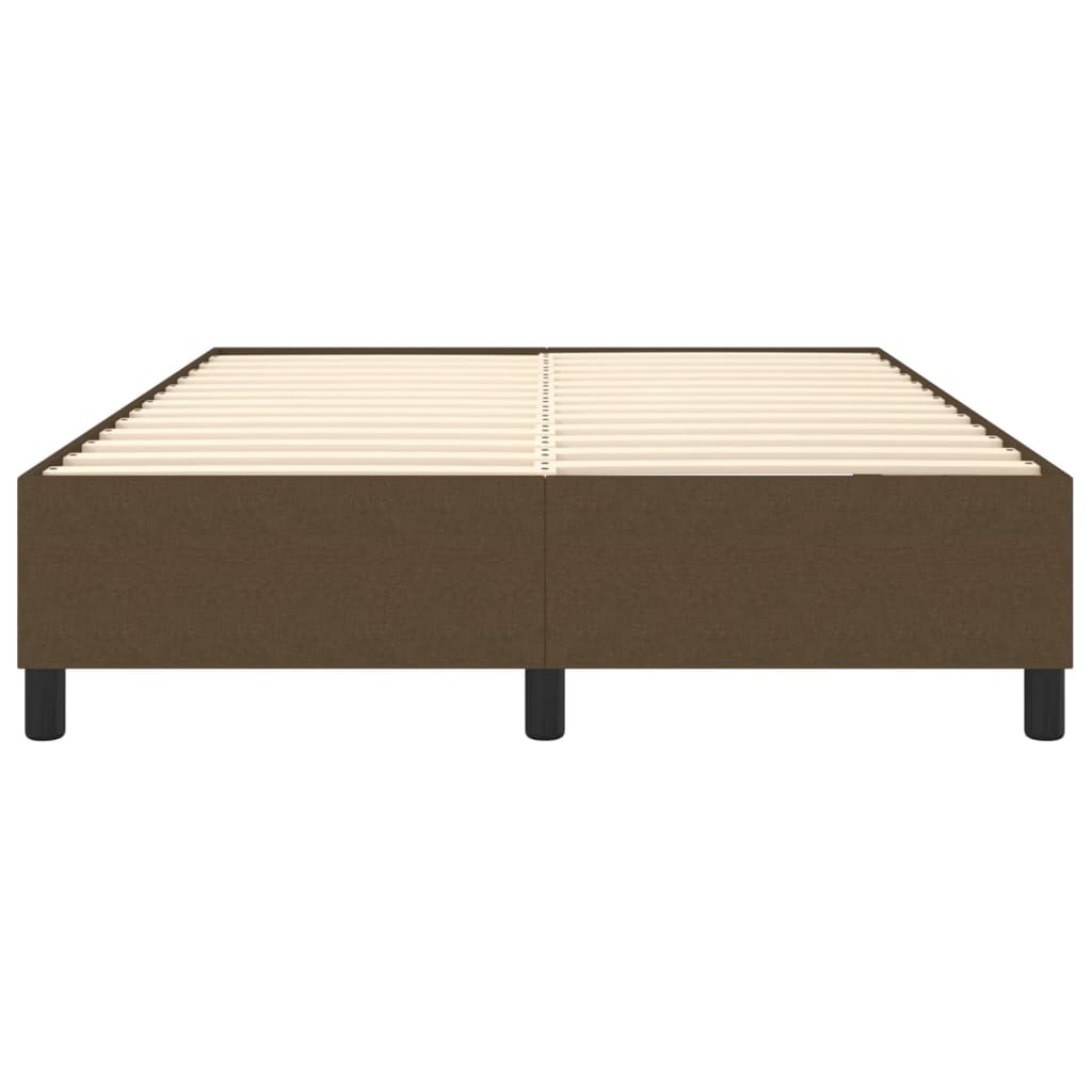Bettgestell ohne Matratze Dunkelbraun 140x200 cm Stoff