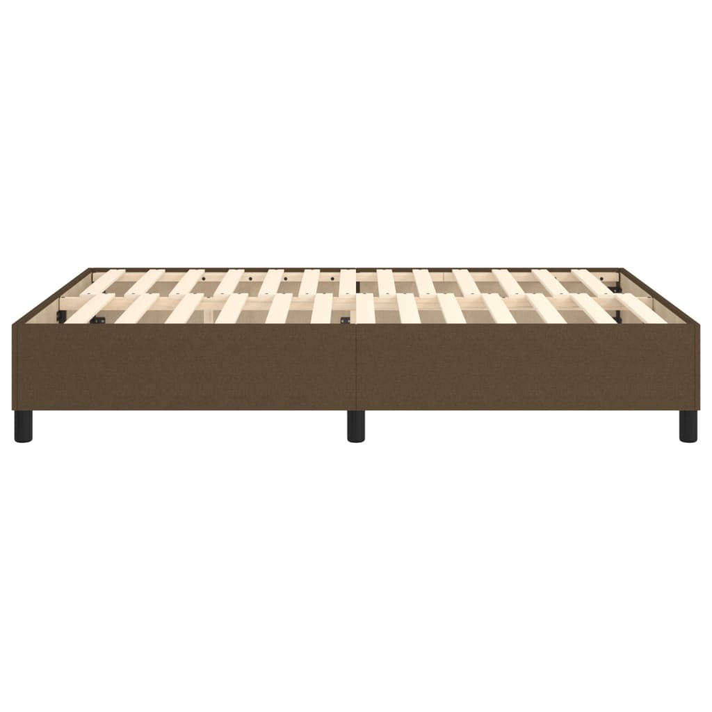 Bettgestell ohne Matratze Dunkelbraun 140x200 cm Stoff