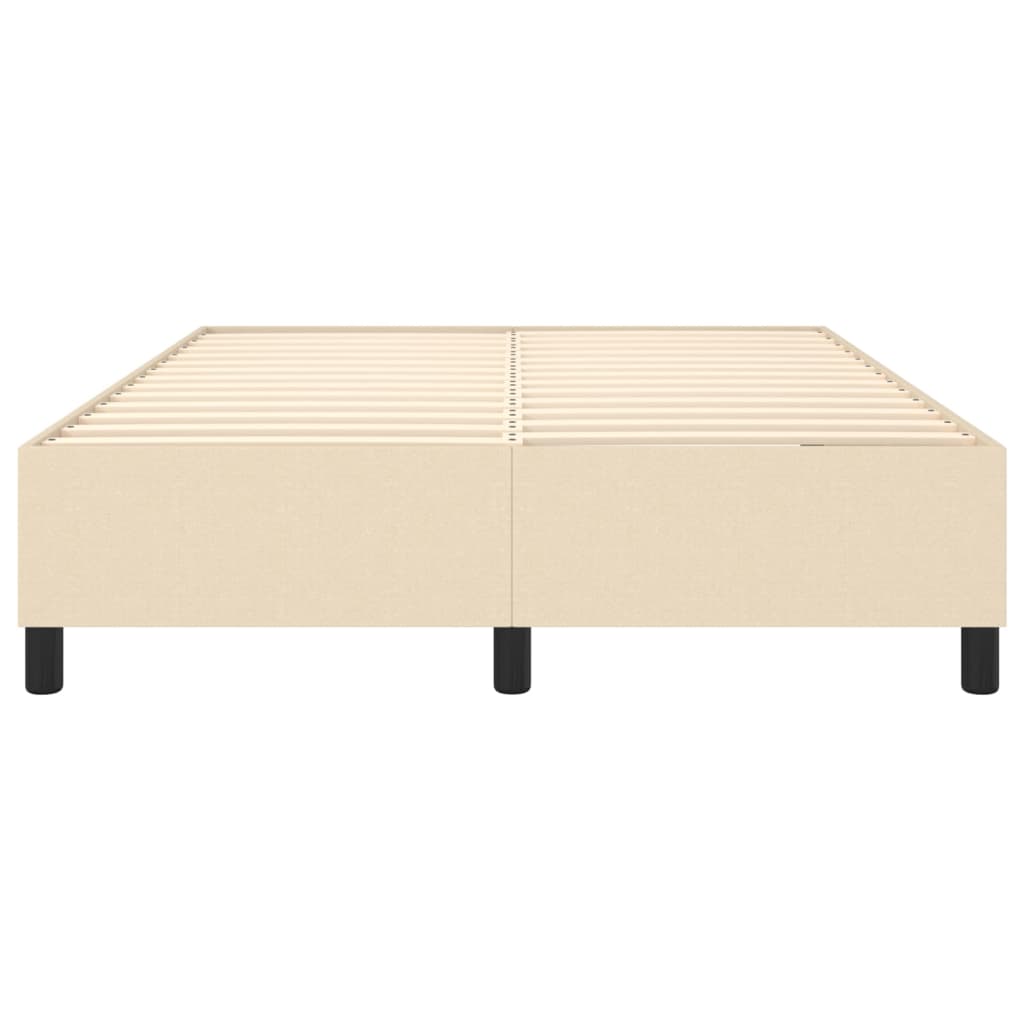Bettgestell ohne Matratze Creme 140x200 cm Stoff