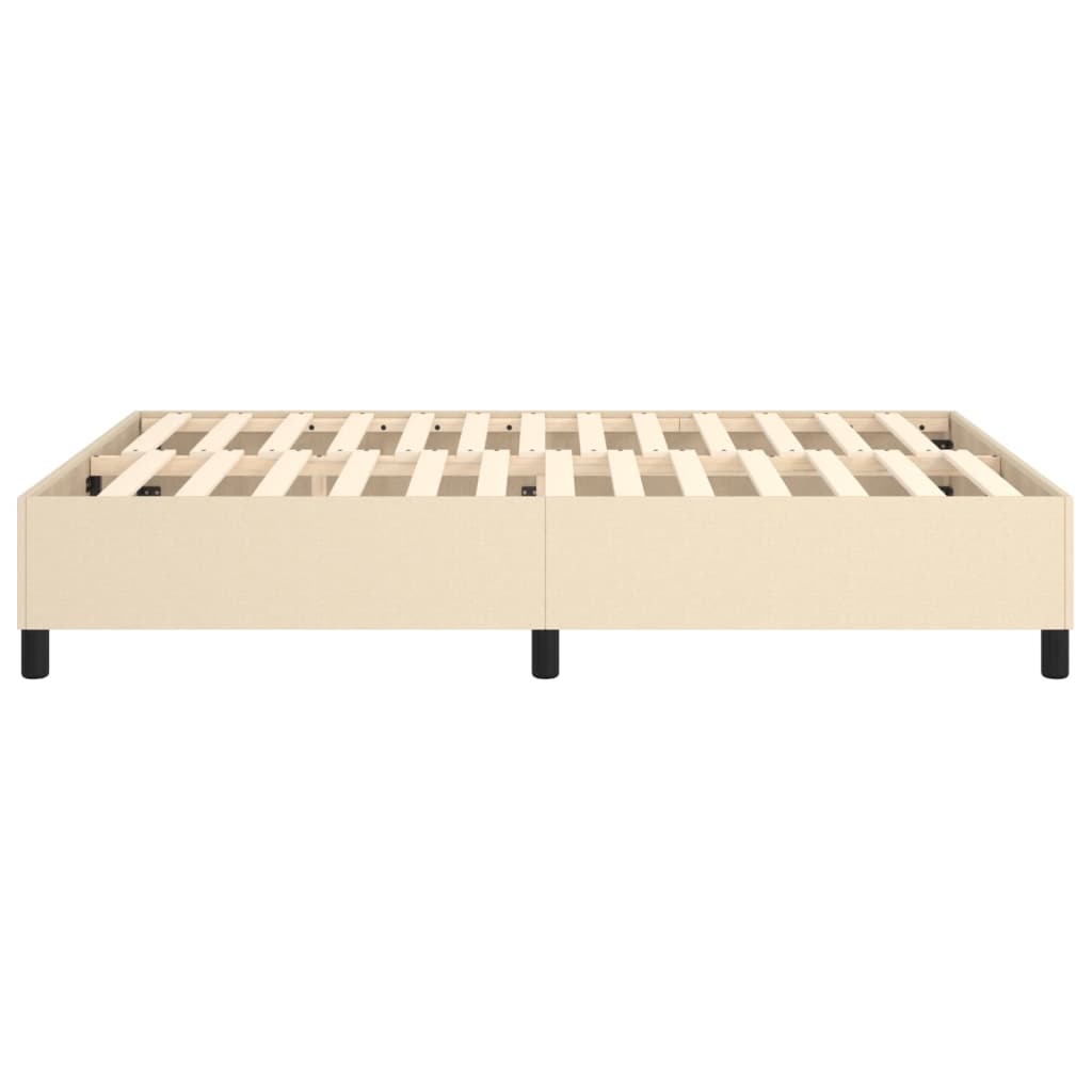Bettgestell ohne Matratze Creme 140x200 cm Stoff