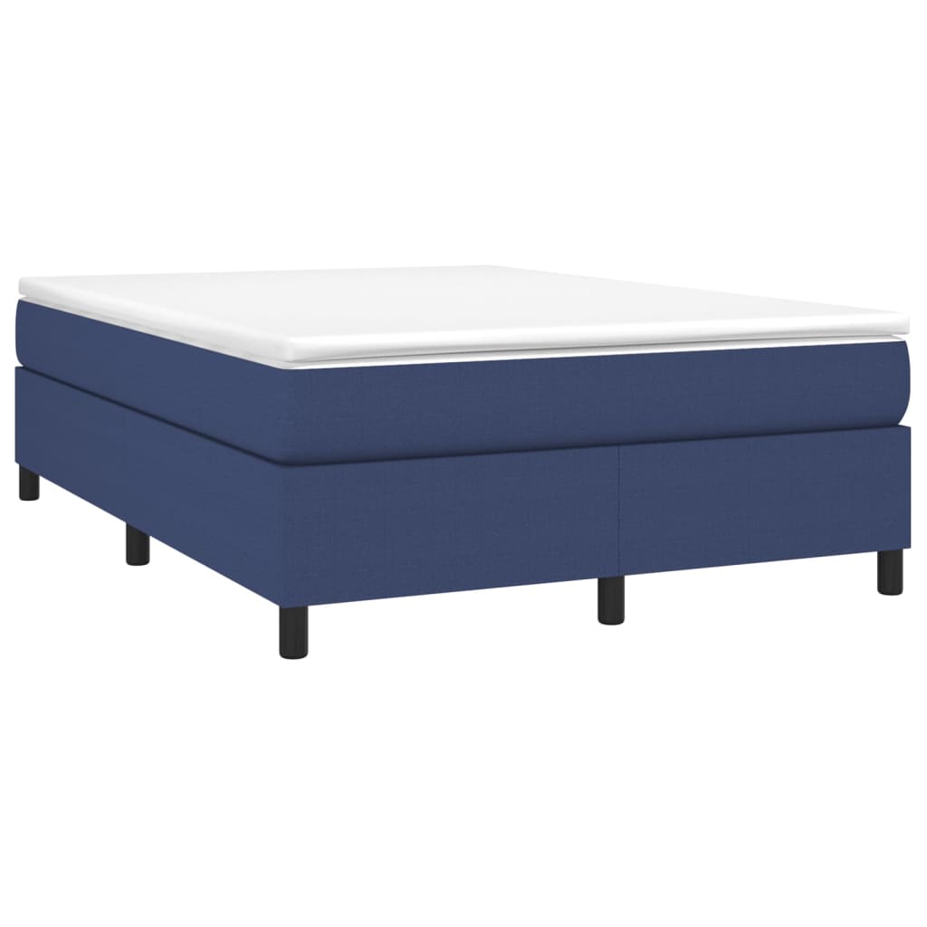 Bettgestell ohne Matratze Blau 140x200 cm Stoff