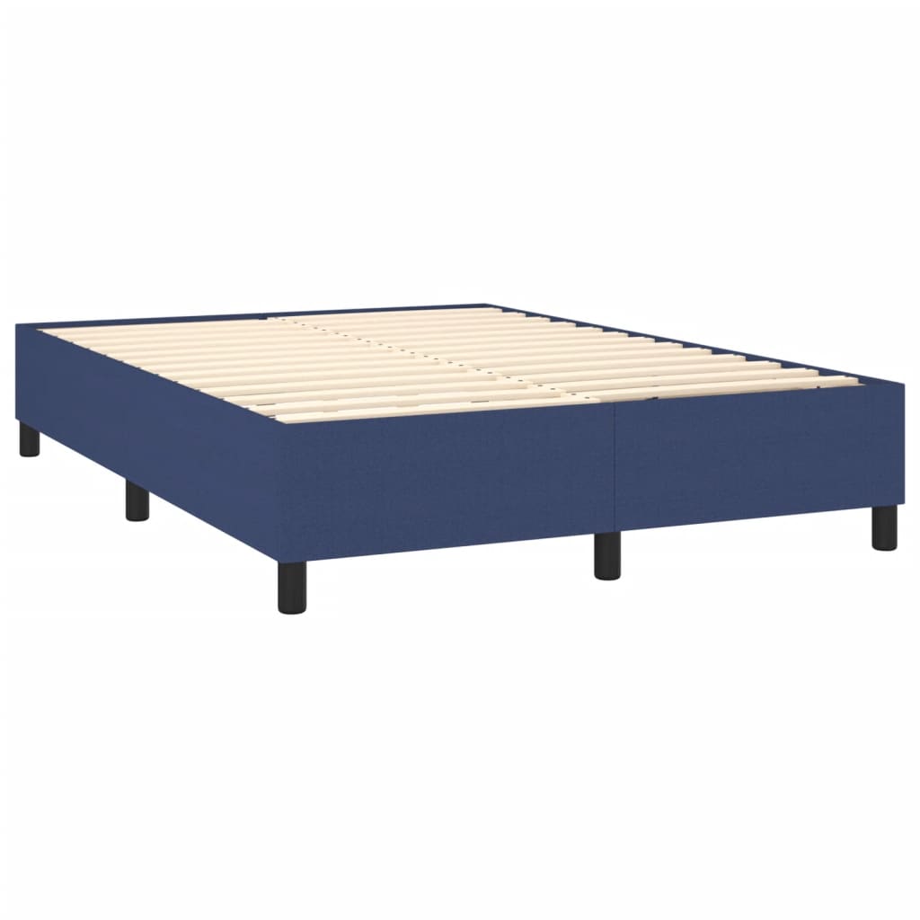 Bettgestell ohne Matratze Blau 140x200 cm Stoff