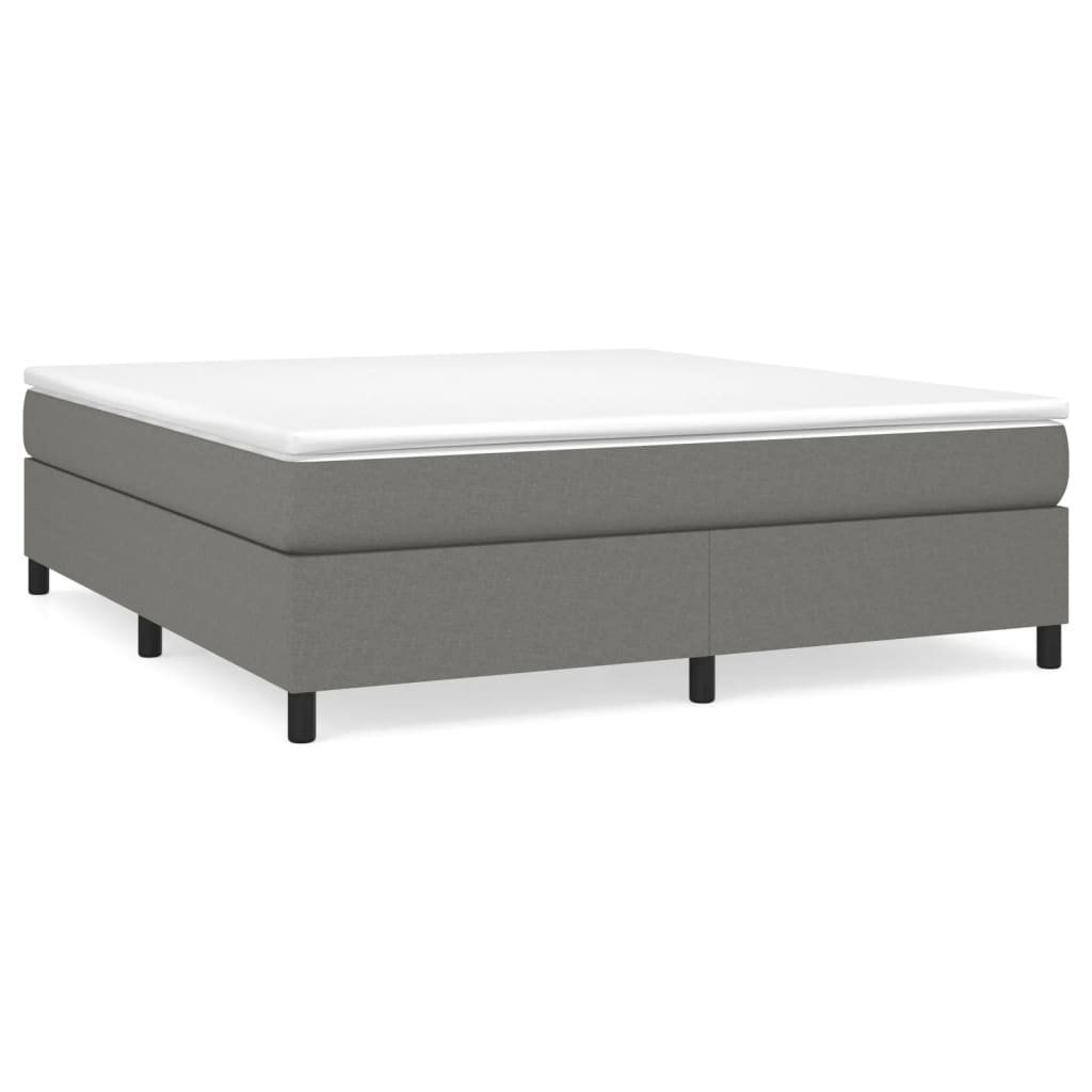 Bettgestell ohne Matratze Dunkelgrau 160x200 cm Stoff