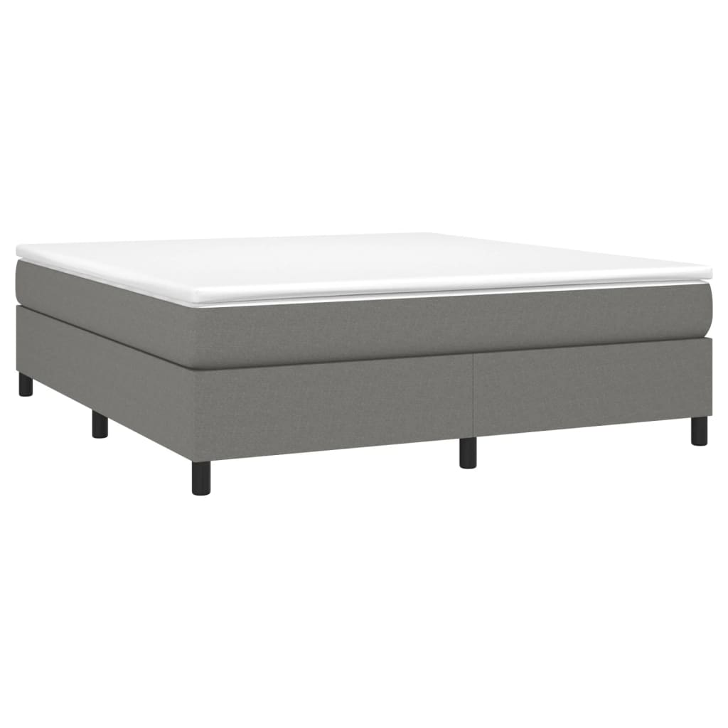 Bettgestell ohne Matratze Dunkelgrau 160x200 cm Stoff