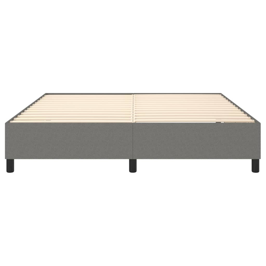 Bettgestell ohne Matratze Dunkelgrau 160x200 cm Stoff