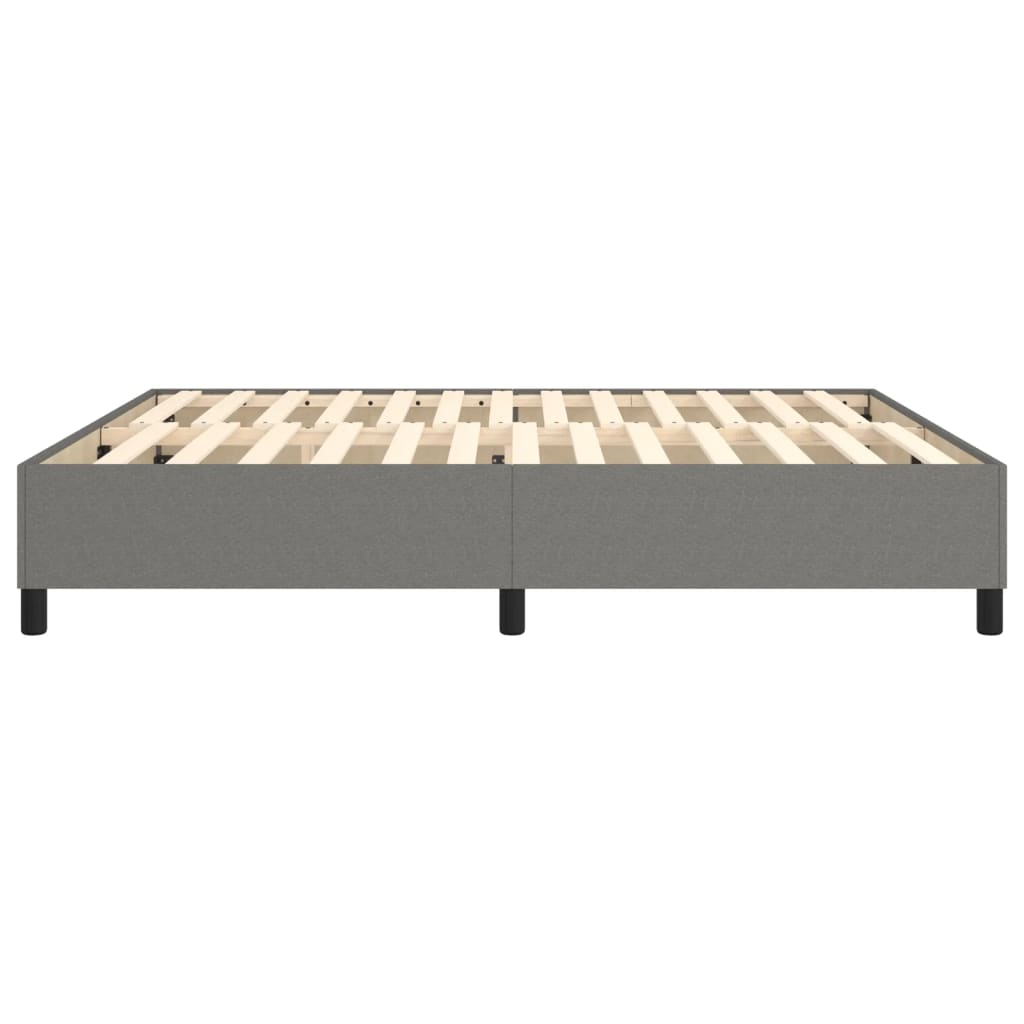 Bettgestell ohne Matratze Dunkelgrau 160x200 cm Stoff
