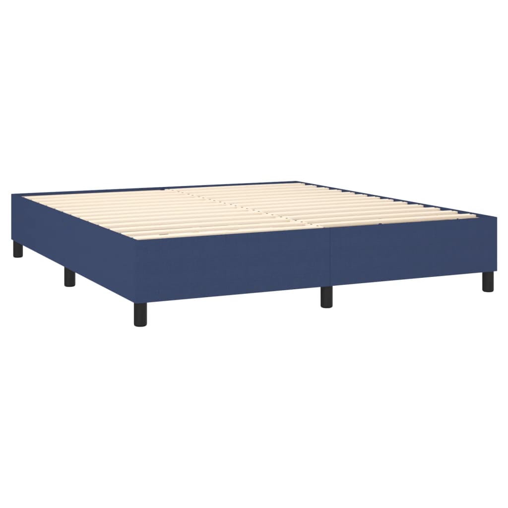 Bettgestell ohne Matratze Blau 160x200 cm Stoff