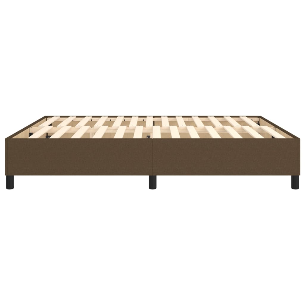 Bettgestell ohne Matratze Dunkelbraun 180x200 cm Stoff