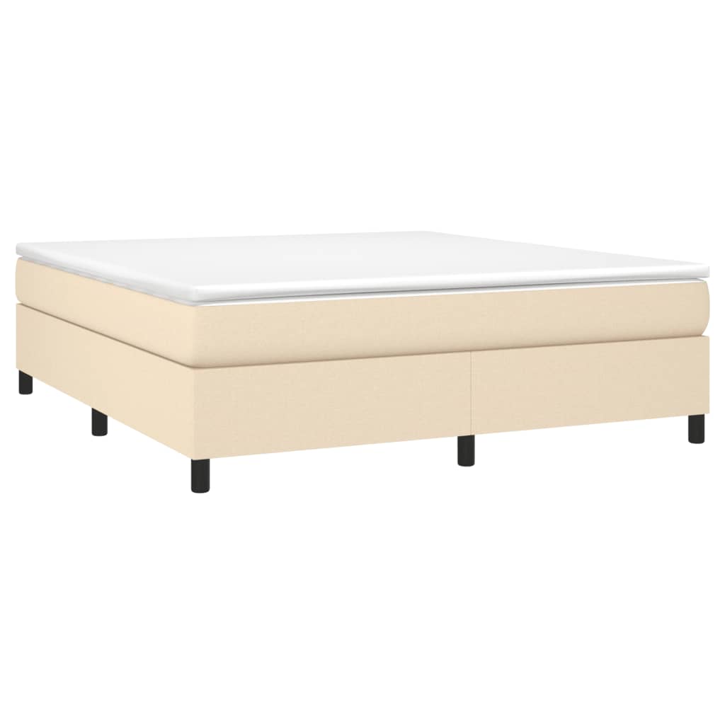 Bettgestell ohne Matratze Creme 180x200 cm Stoff
