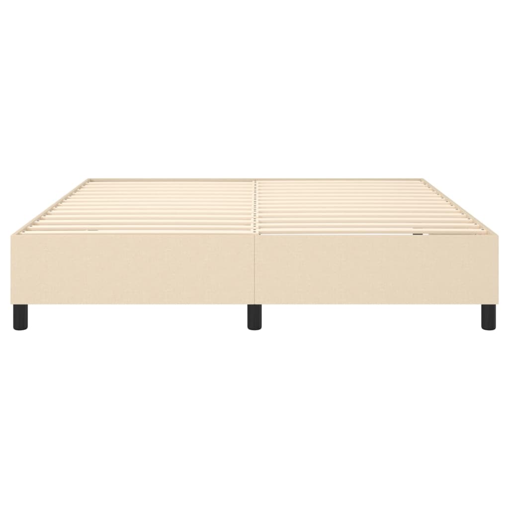 Bettgestell ohne Matratze Creme 180x200 cm Stoff