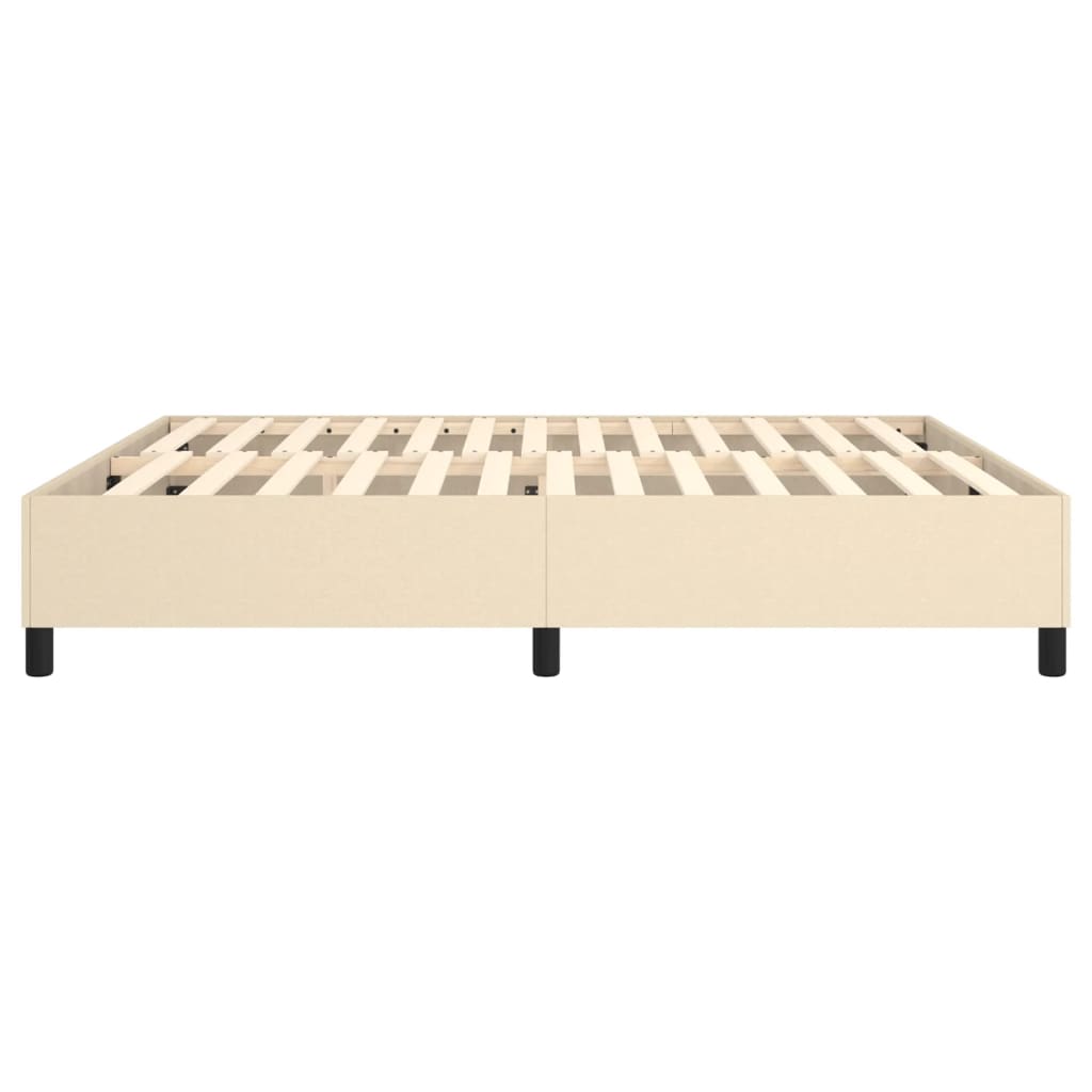 Bettgestell ohne Matratze Creme 180x200 cm Stoff