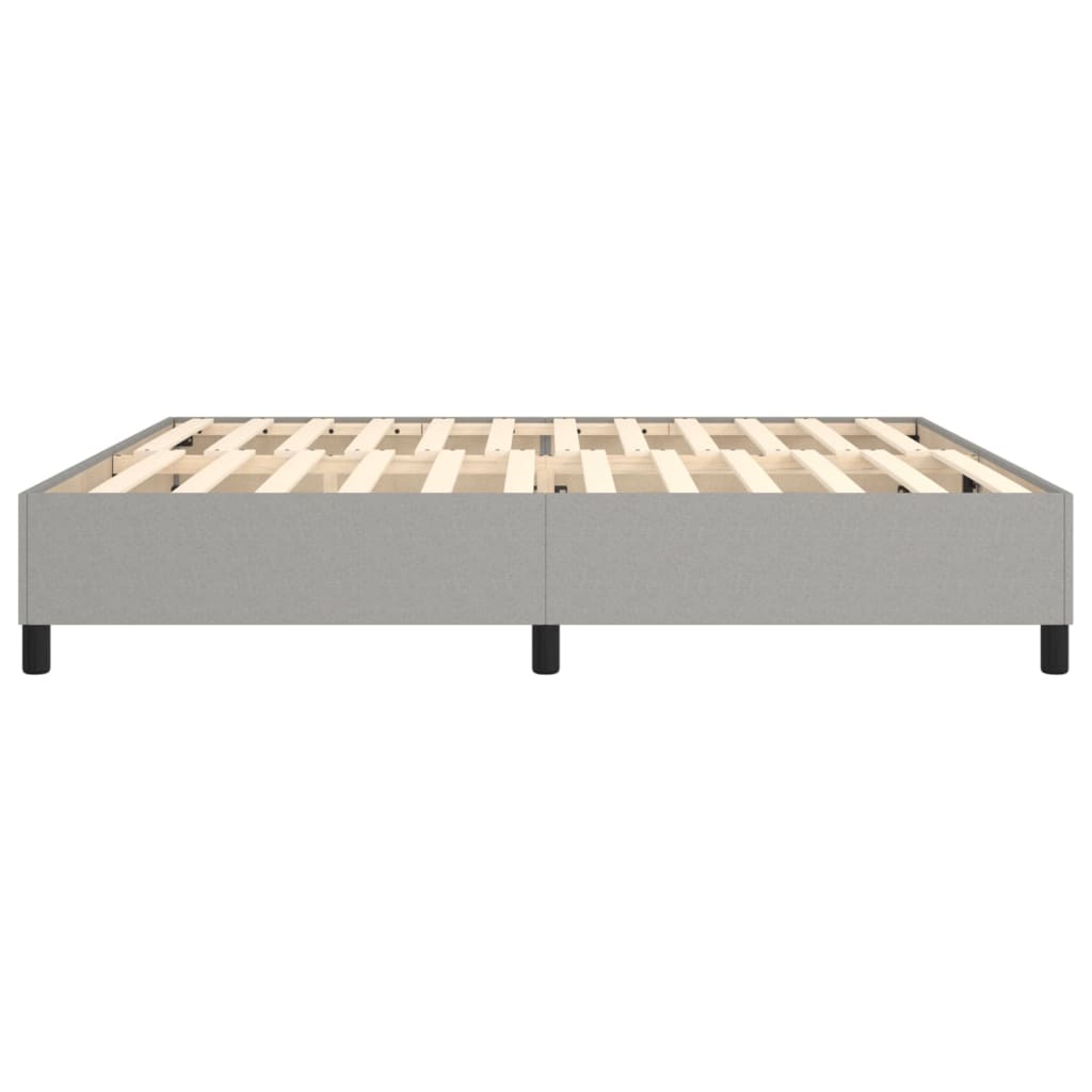 Bettgestell ohne Matratze Hellgrau 200x200 cm Stoff