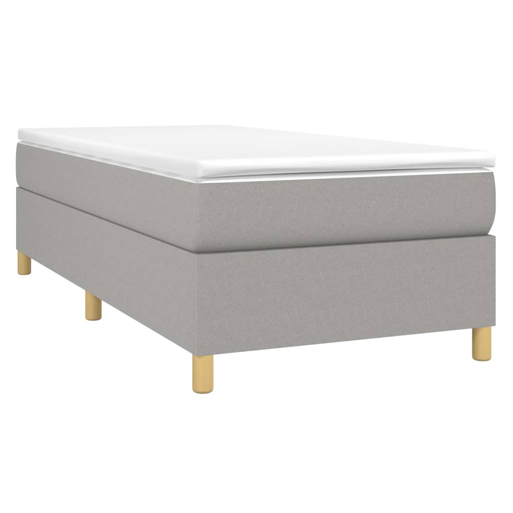 Bettgestell ohne Matratze Hellgrau 80x200 cm Stoff