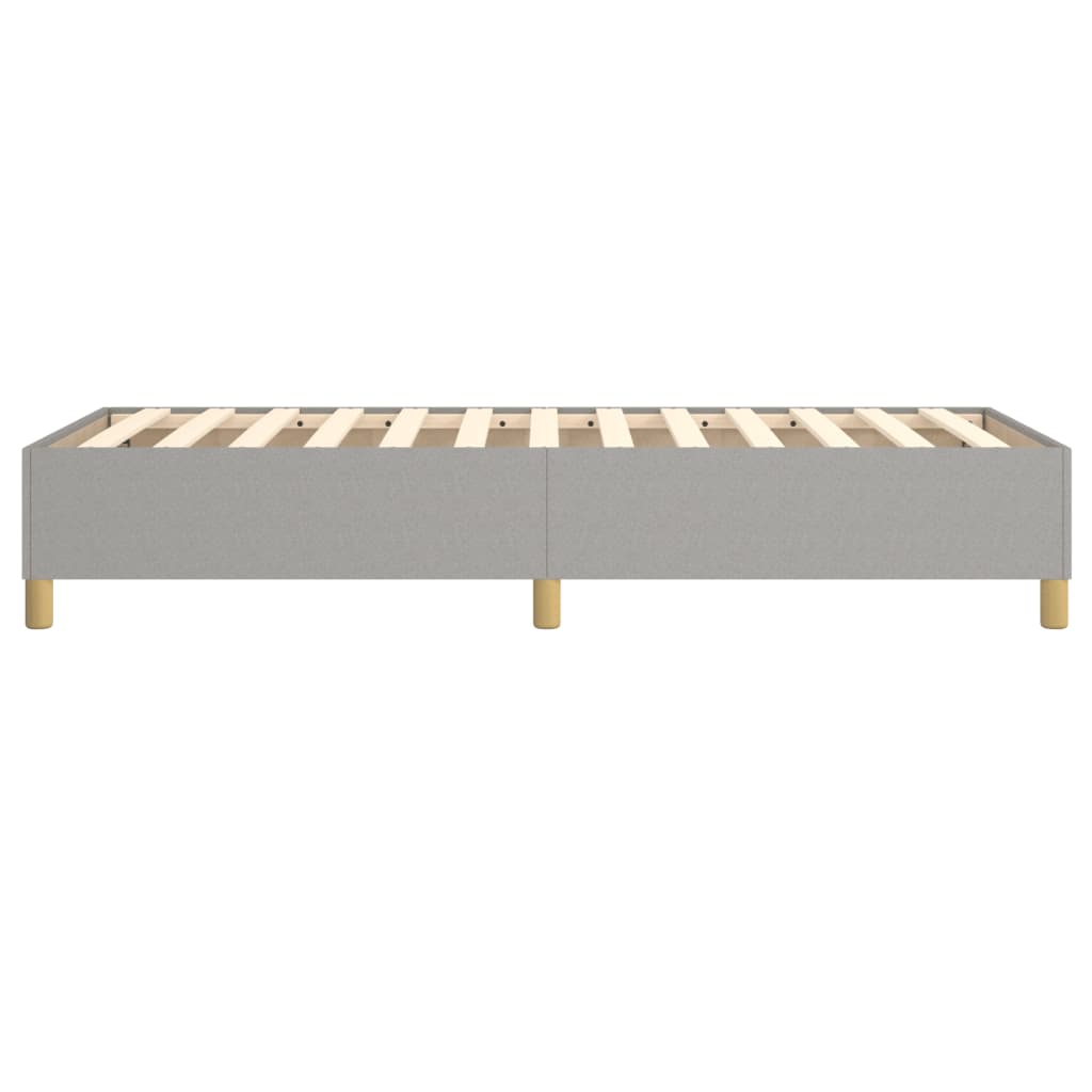 Bettgestell ohne Matratze Hellgrau 80x200 cm Stoff