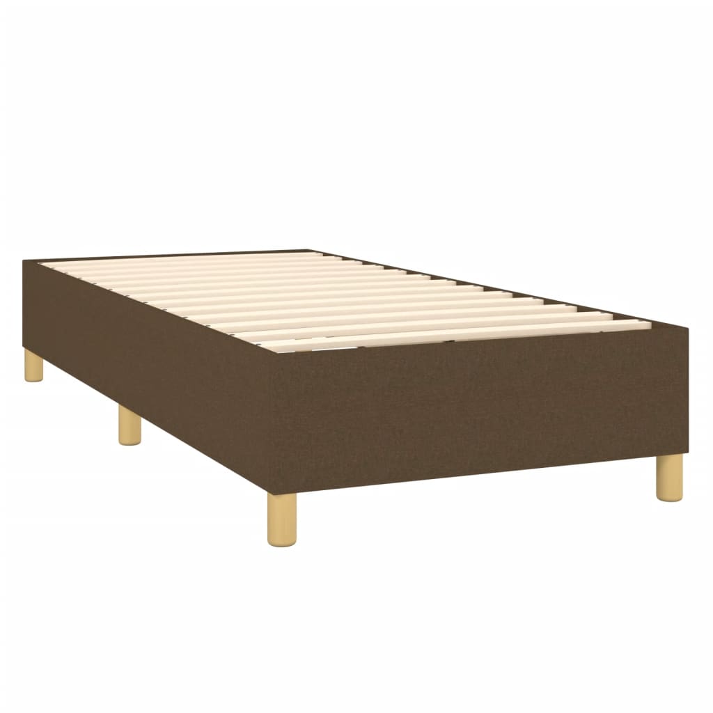 Bettgestell ohne Matratze Dunkelbraun 80x200 cm Stoff