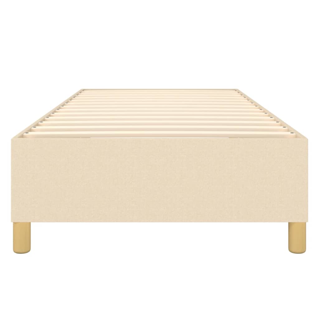 Bettgestell ohne Matratze Creme 80x200 cm Stoff